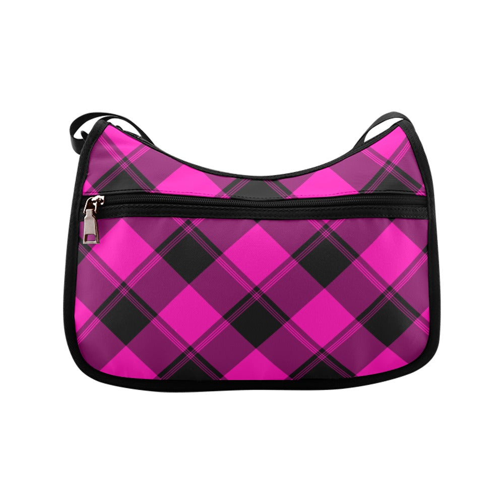 Pretty In Pink Plaid Crossbody Bag