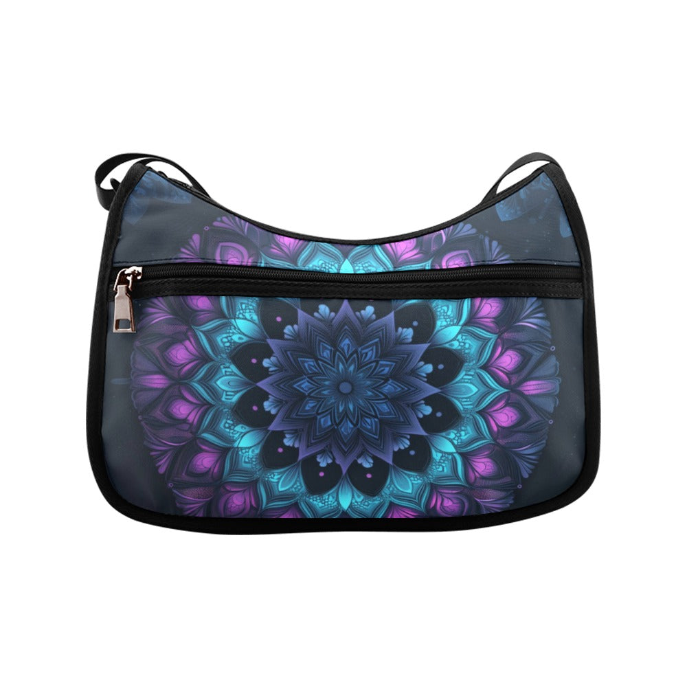 Blue And Purple Mandala Crossbody Bag - Offbeat Sweetie