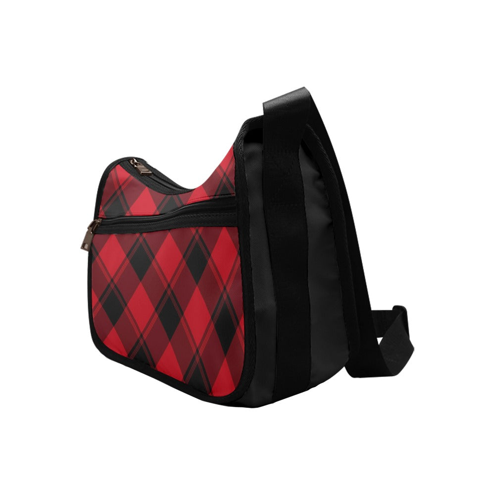 Toffee Apple Plaid Crossbody Bag