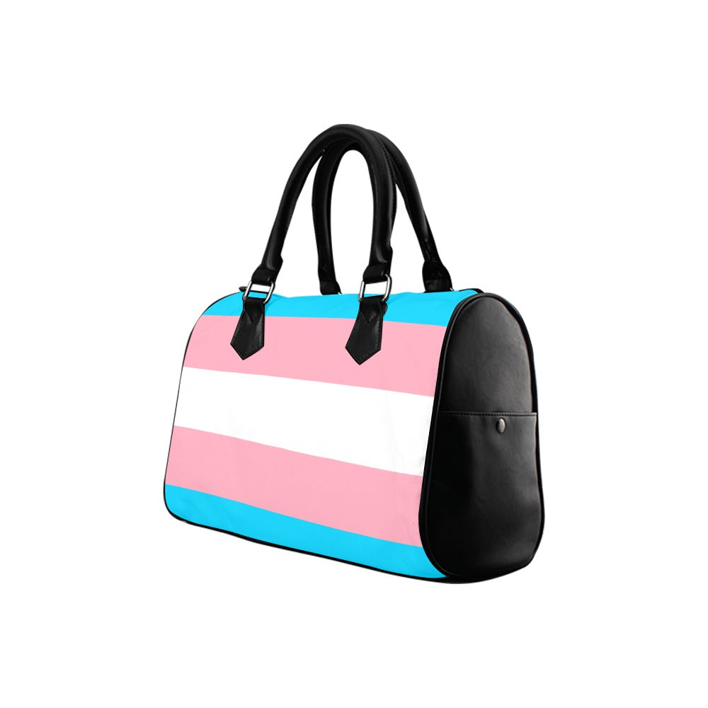 Trans Flag Boston Handbag - Offbeat Sweetie