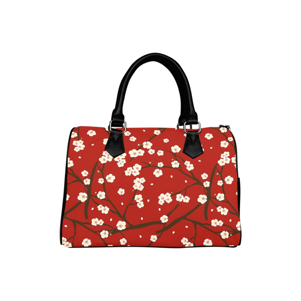 Plum Blossoms Boston Handbag - Offbeat Sweetie
