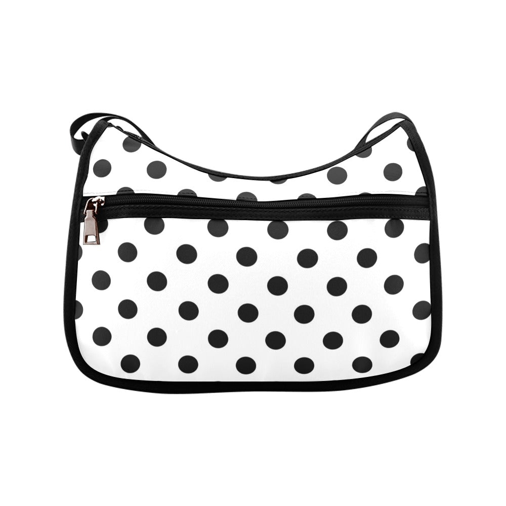 Marshmallow White Polka Dot Crossbody Bag