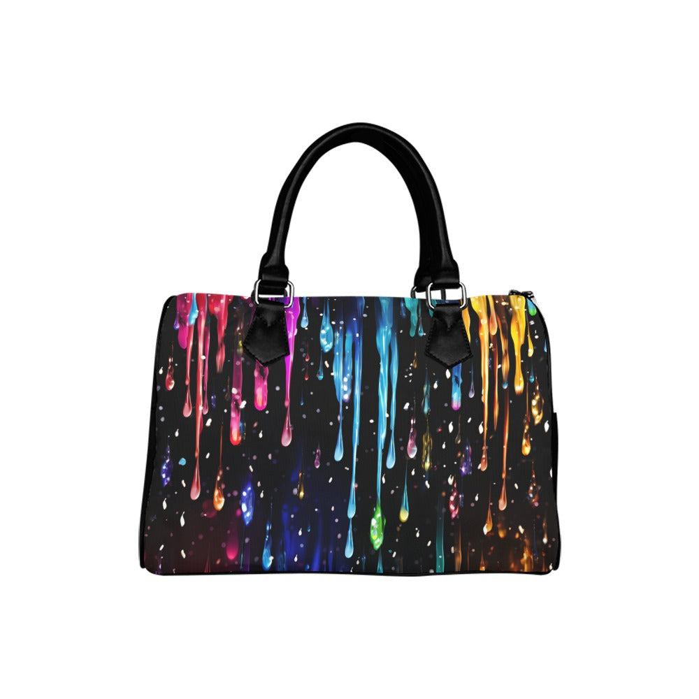 Rainbow Drips Boston Handbag - Offbeat Sweetie