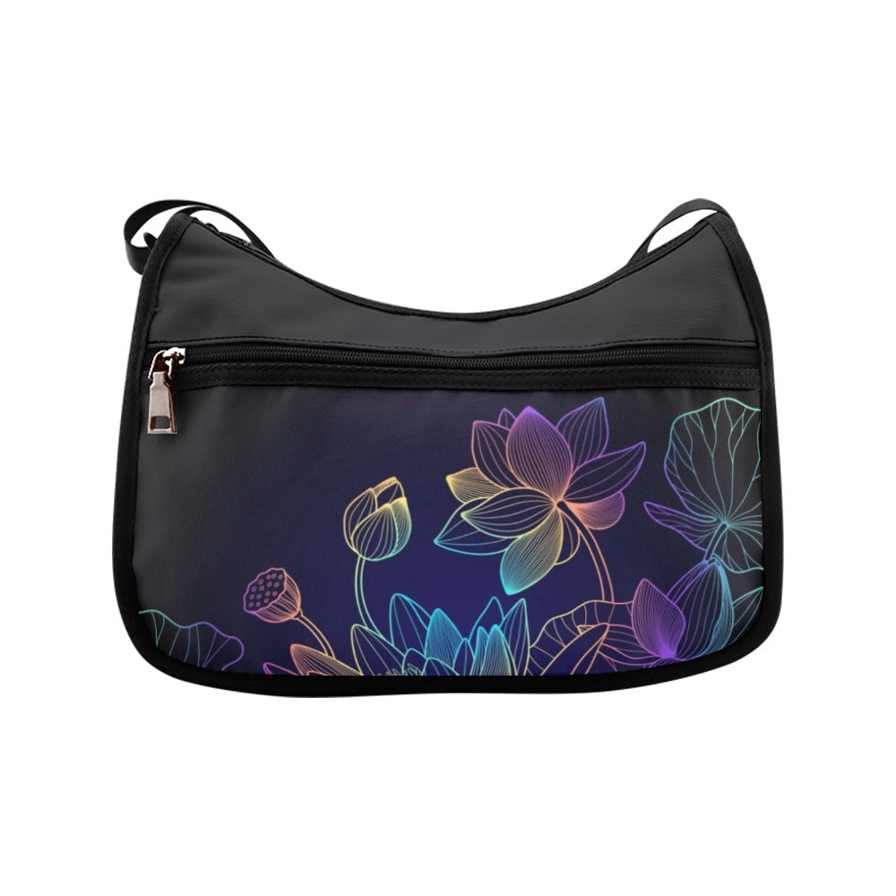 Rainbow Lotus Flowers Crossbody Bag - Offbeat Sweetie