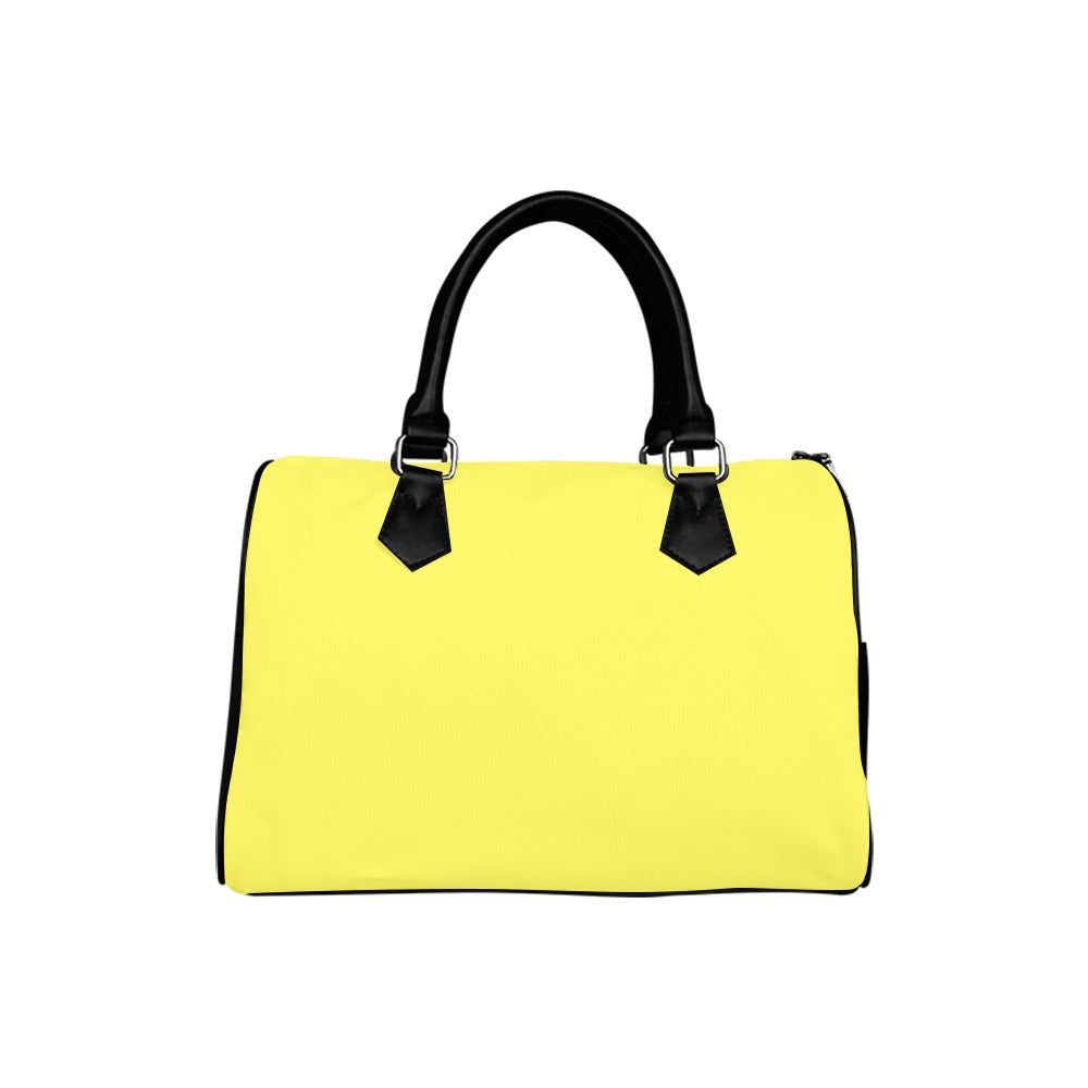 Yellow And Purple Mismatch Boston Handbag - Offbeat Sweetie