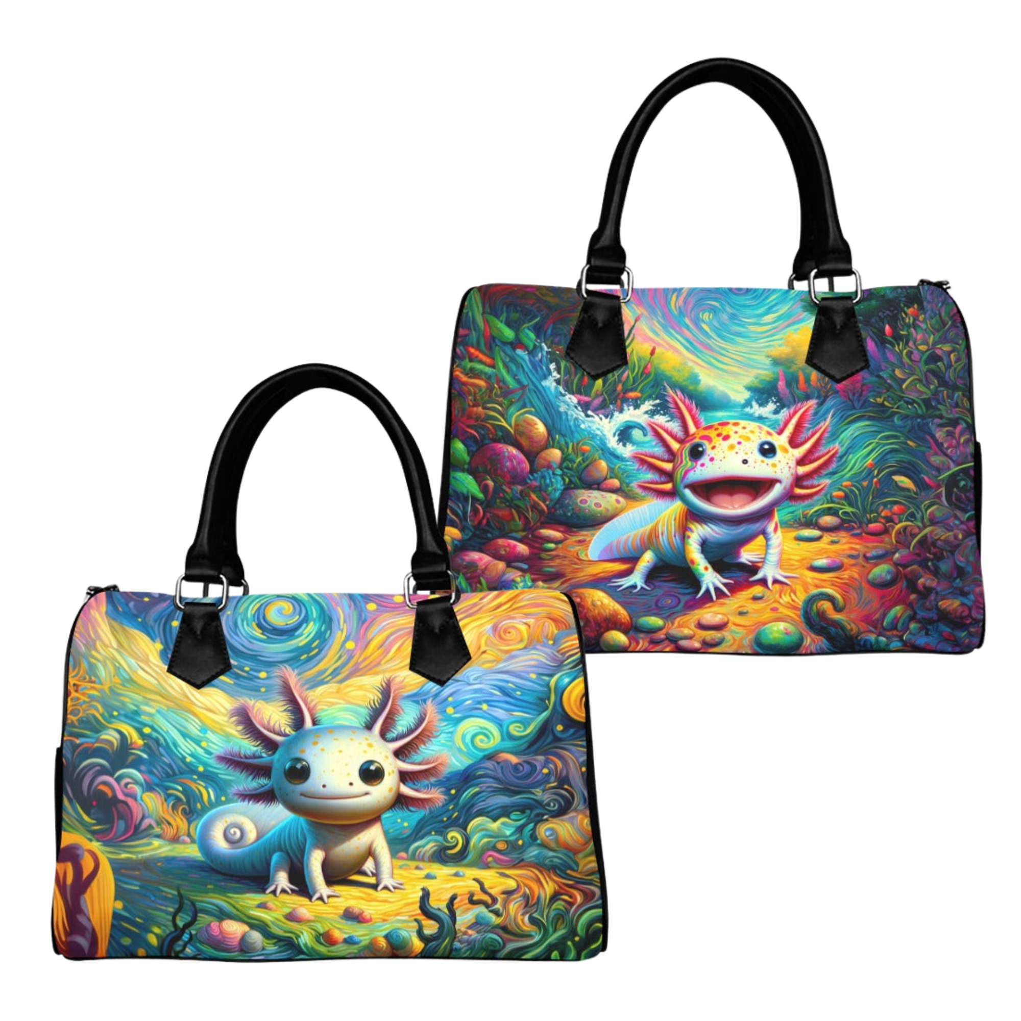 Adorable Axolotls Boston Handbag - Offbeat Sweetie