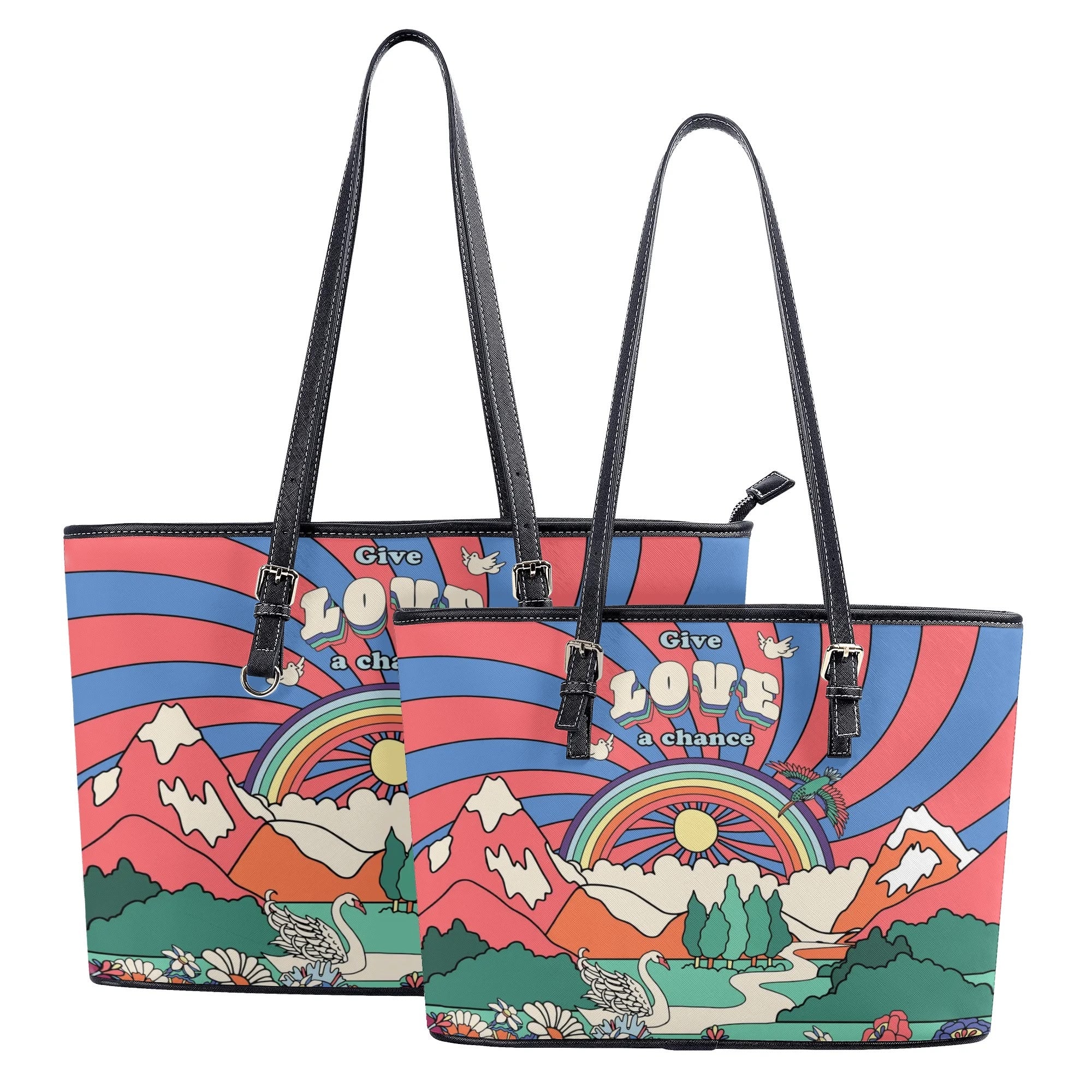 Peace And Love Tote Bag - Offbeat Sweetie