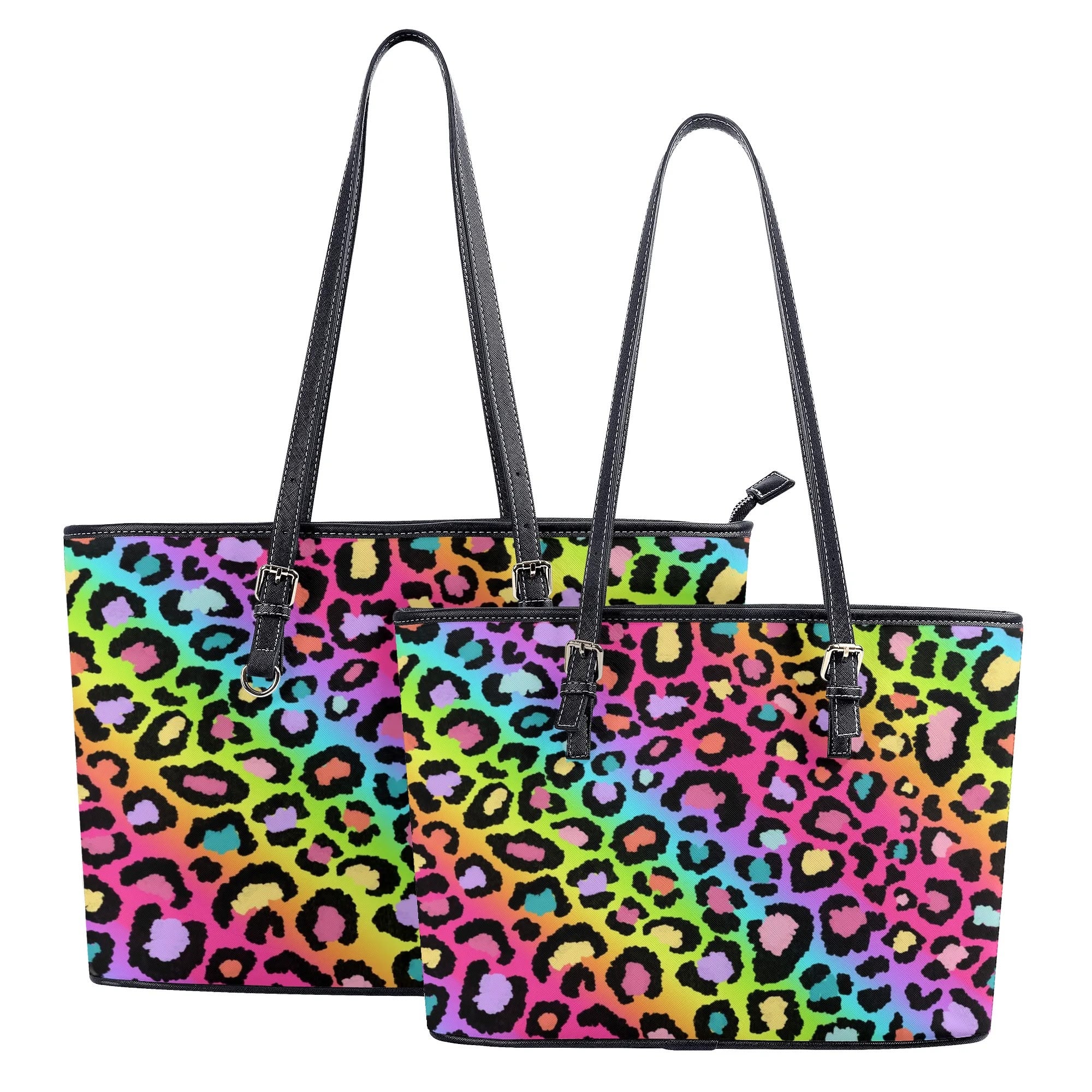 Rainbow Leopard Tote Bag - Offbeat Sweetie