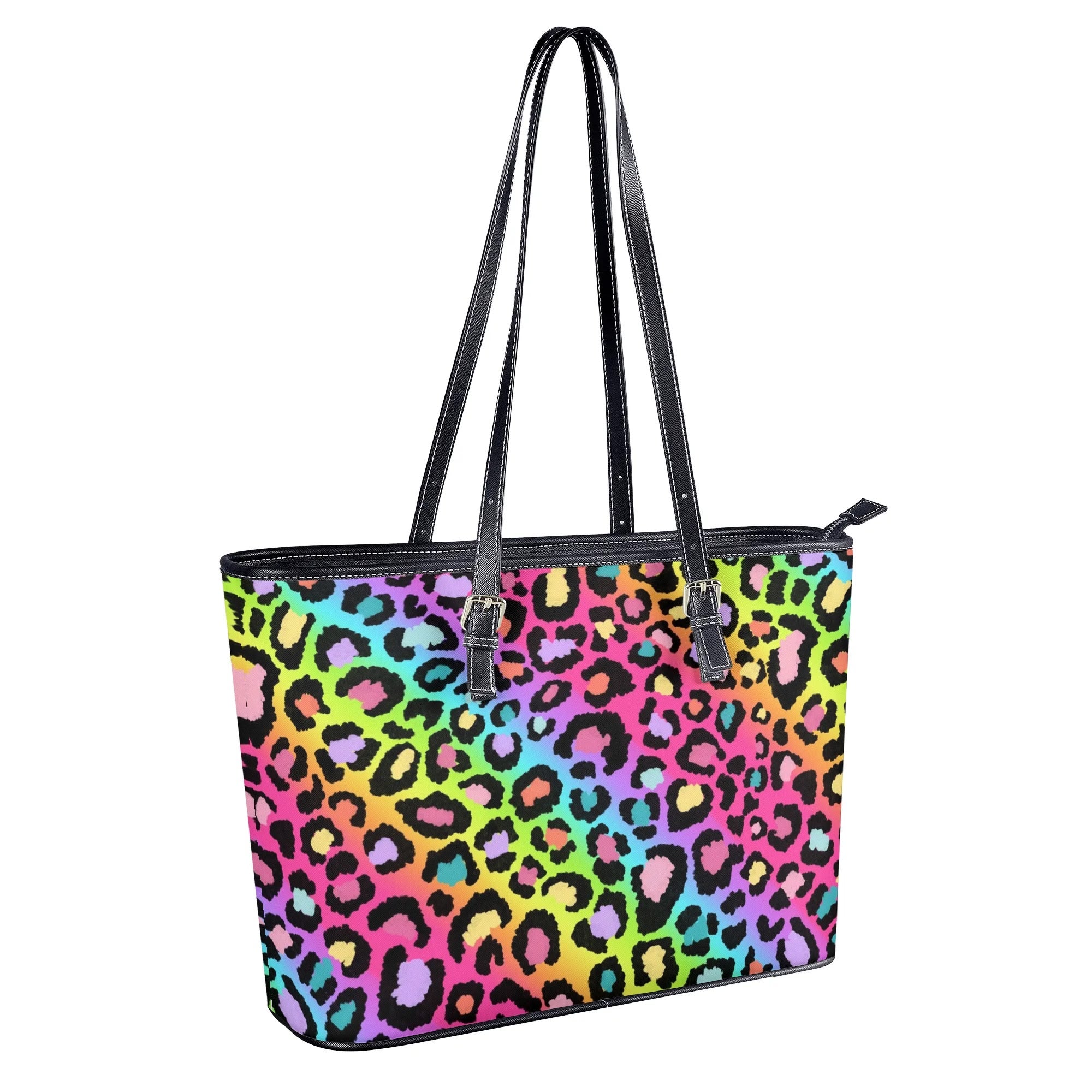 Rainbow Leopard Tote Bag - Offbeat Sweetie
