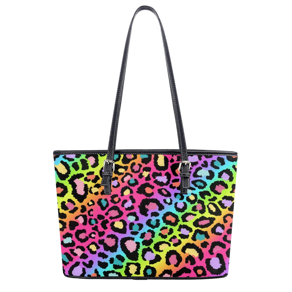 Rainbow Leopard Tote Bag - Offbeat Sweetie
