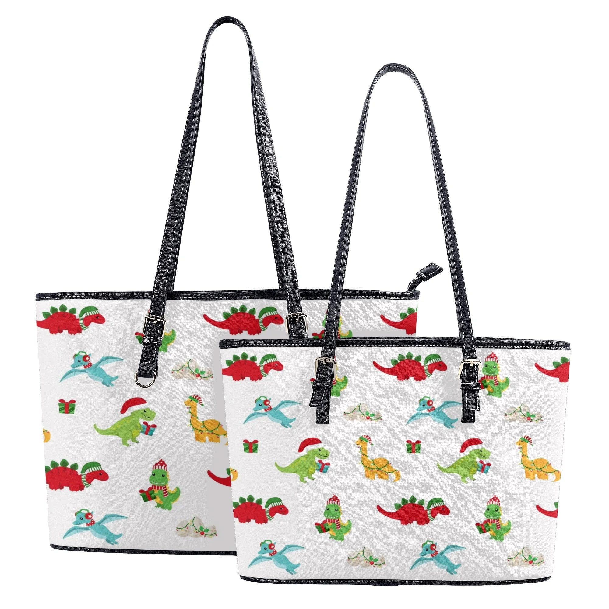 Dino Christmas Tote Bag - Offbeat Sweetie