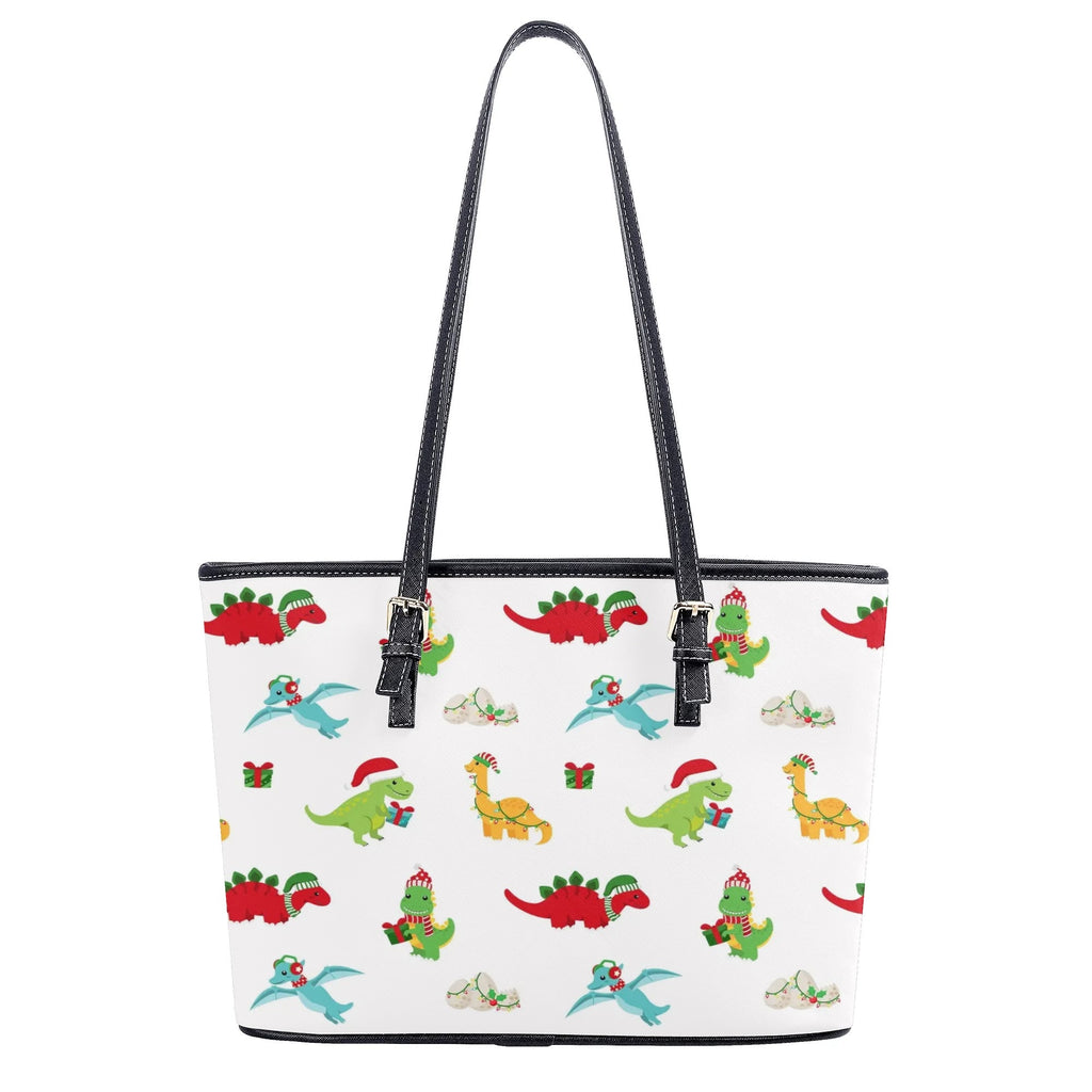 Dino Christmas Tote Bag - Offbeat Sweetie