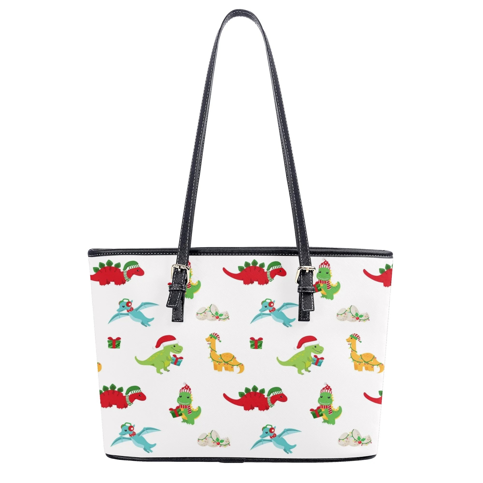 Dino Christmas Tote Bag - Offbeat Sweetie