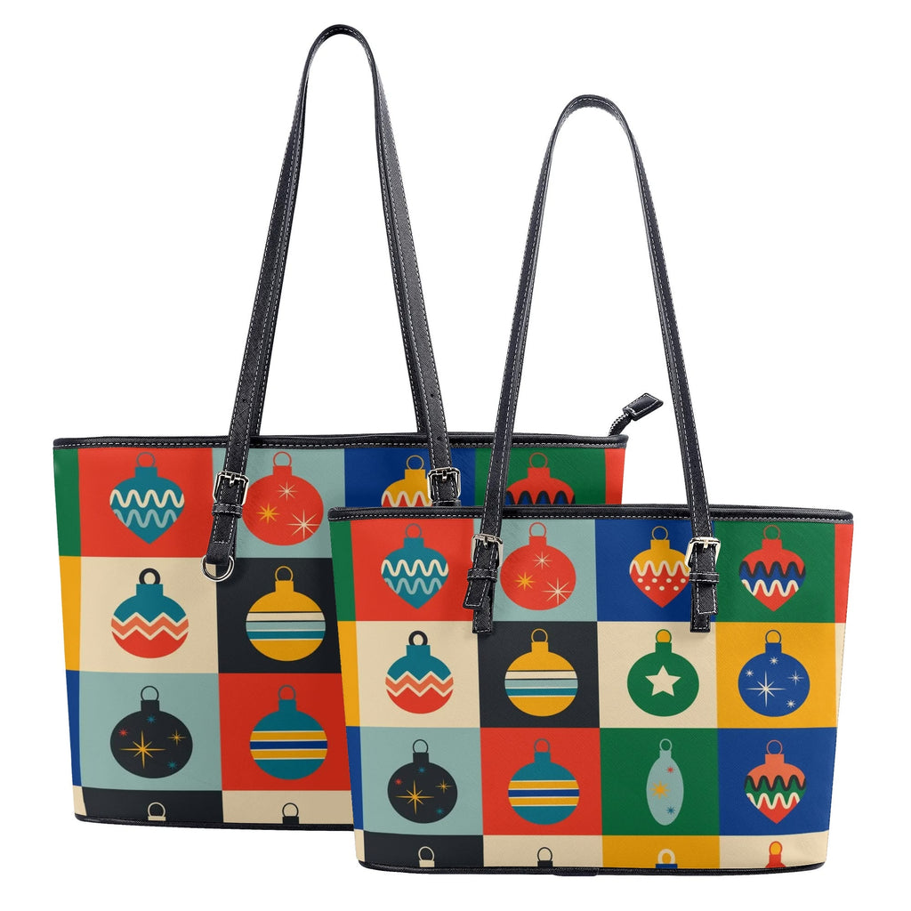 Retro Xmas Baubles Tote Bag - Offbeat Sweetie
