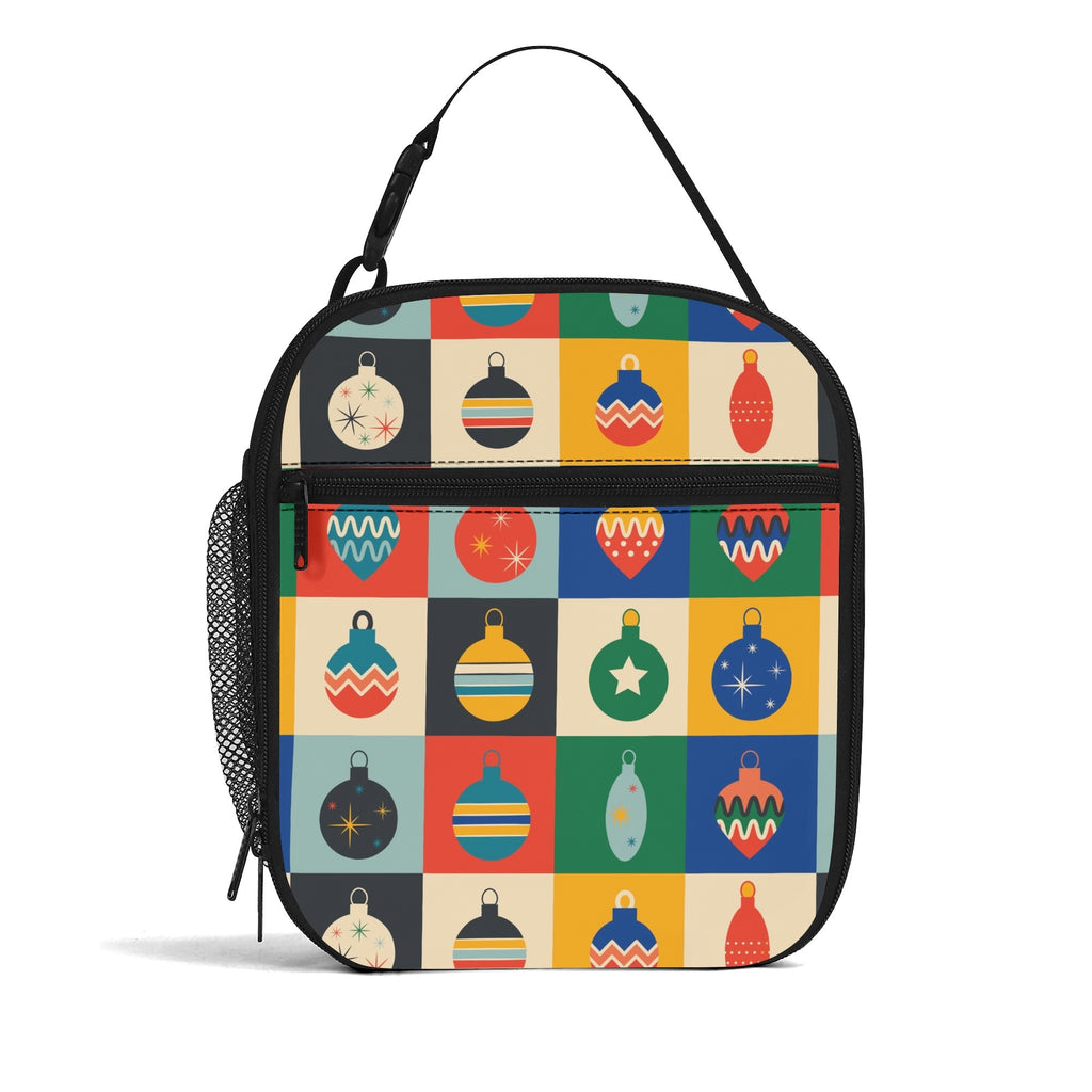 Retro Xmas Insulated Lunch Bag - Offbeat Sweetie