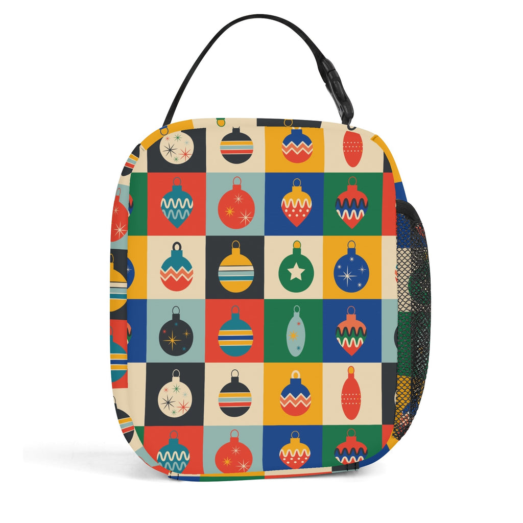 Retro Xmas Insulated Lunch Bag - Offbeat Sweetie