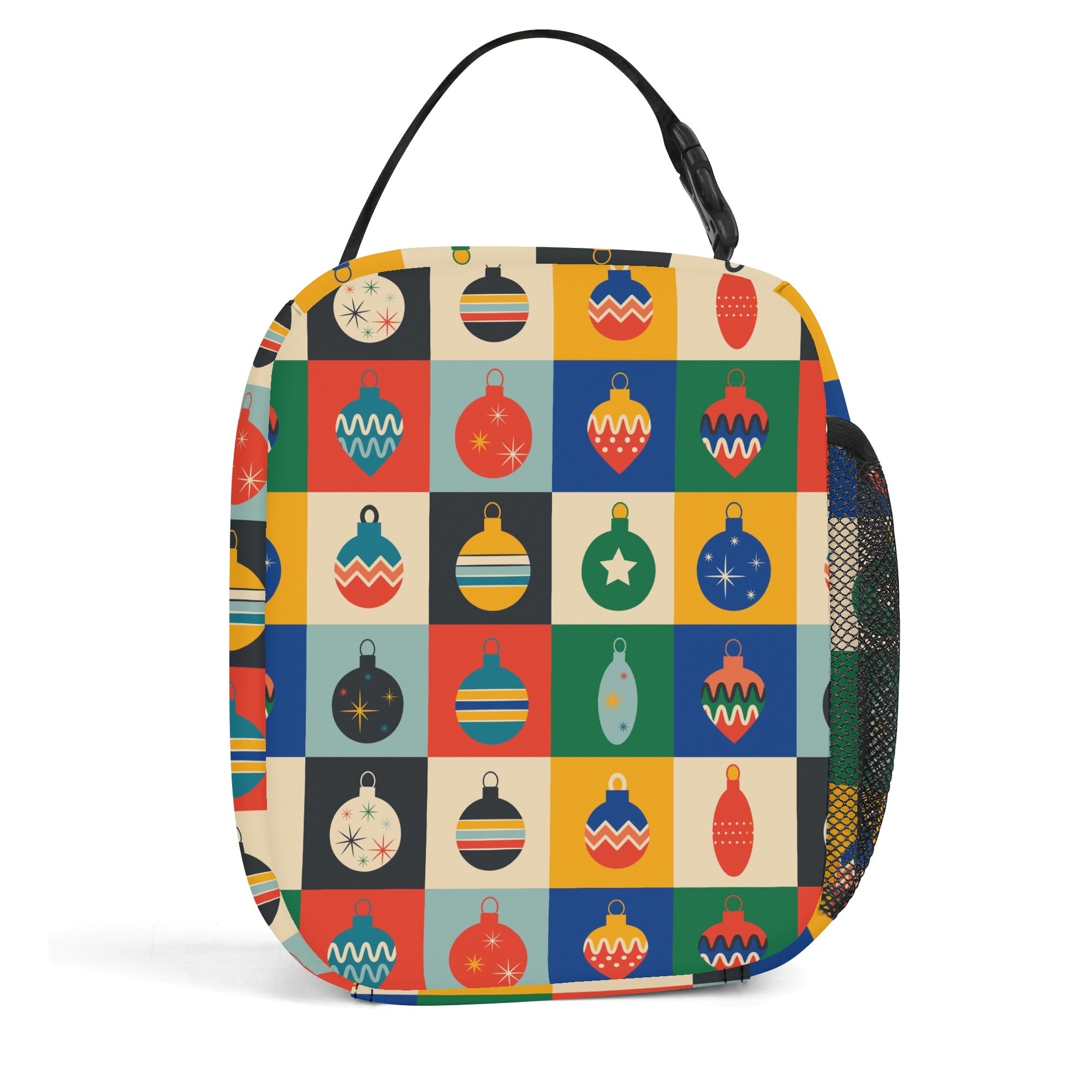 Retro Xmas Insulated Lunch Bag - Offbeat Sweetie