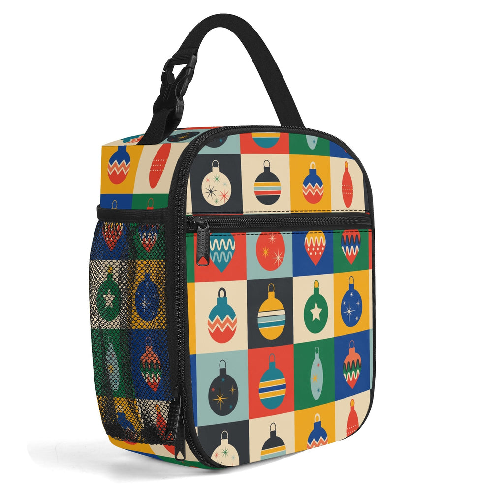 Retro Xmas Insulated Lunch Bag - Offbeat Sweetie