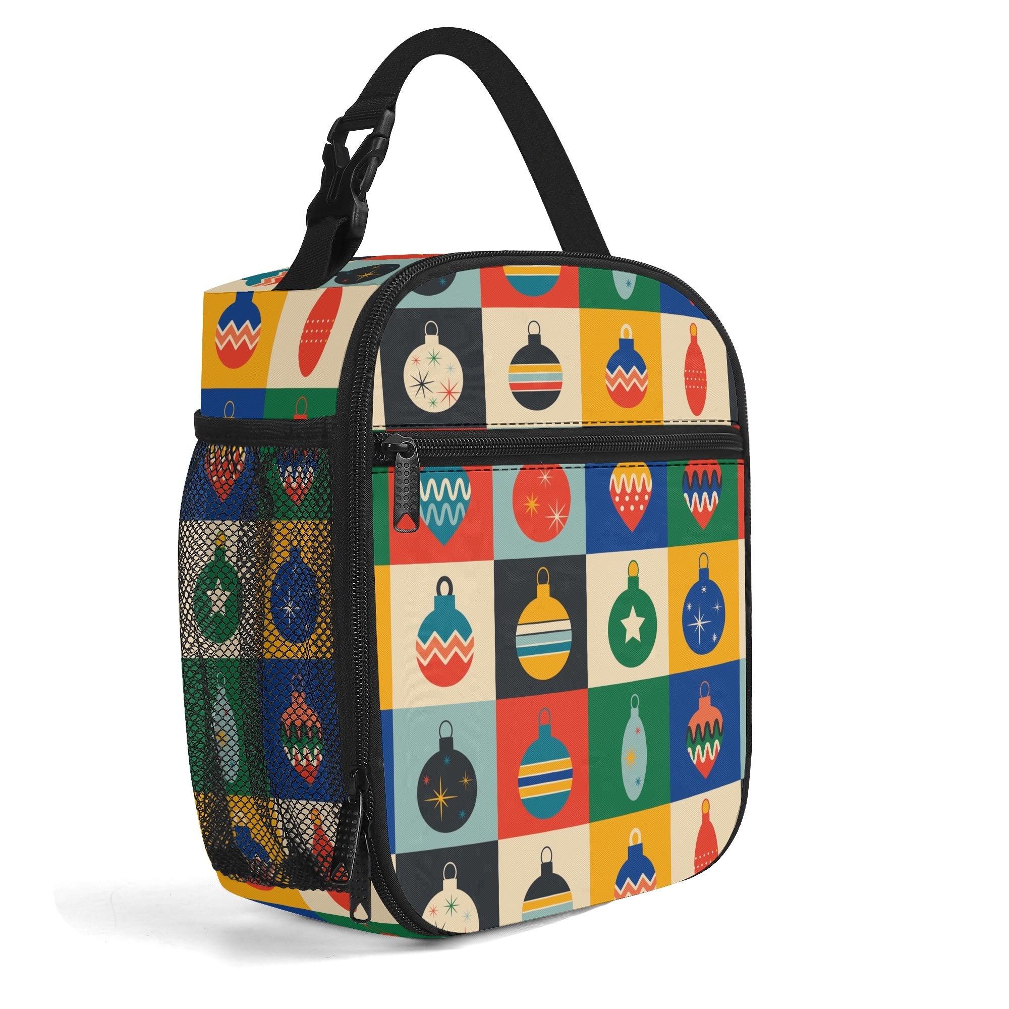 Retro Xmas Insulated Lunch Bag - Offbeat Sweetie