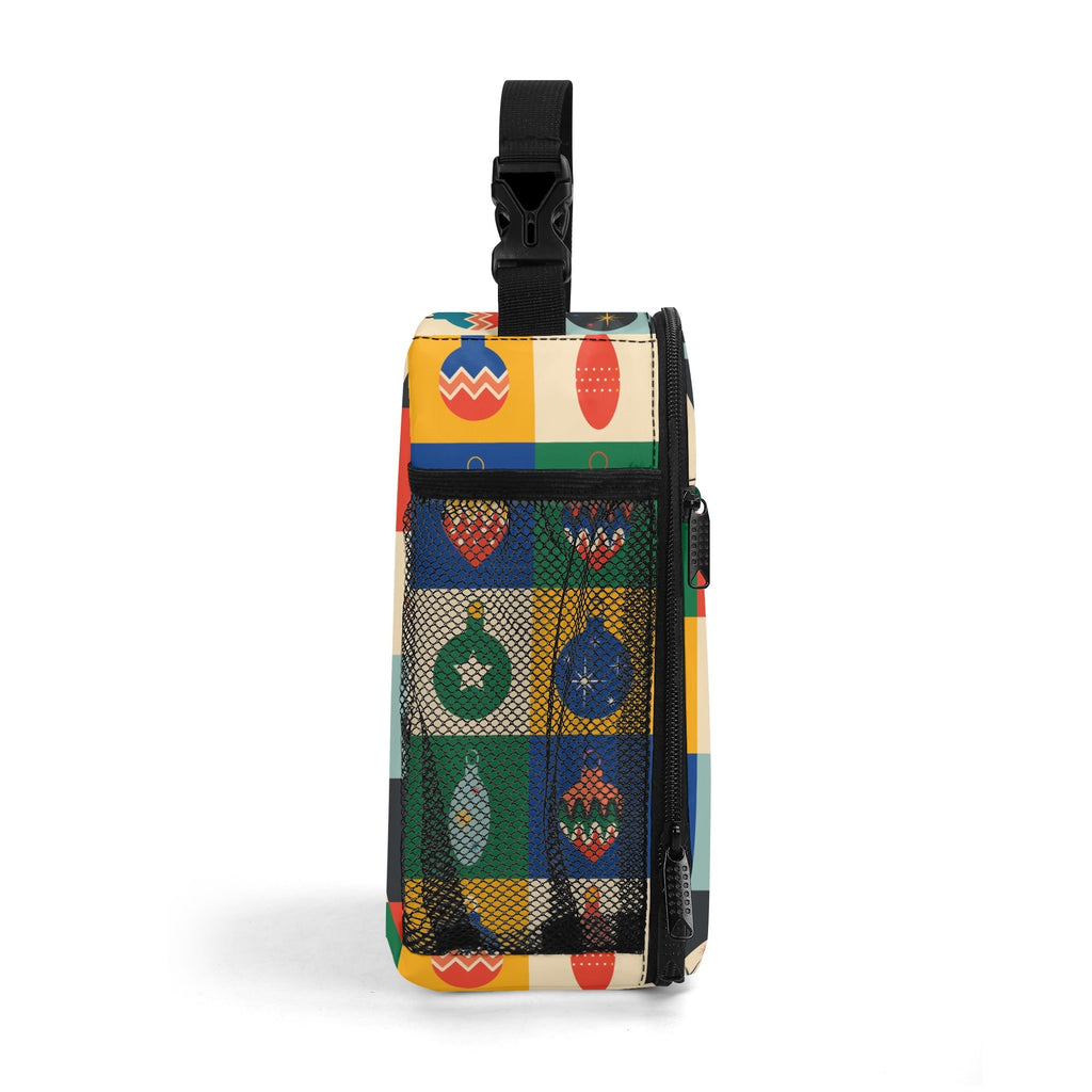 Retro Xmas Insulated Lunch Bag - Offbeat Sweetie