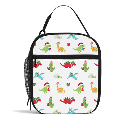 Dino Christmas Insulated Lunch Bag - Offbeat Sweetie