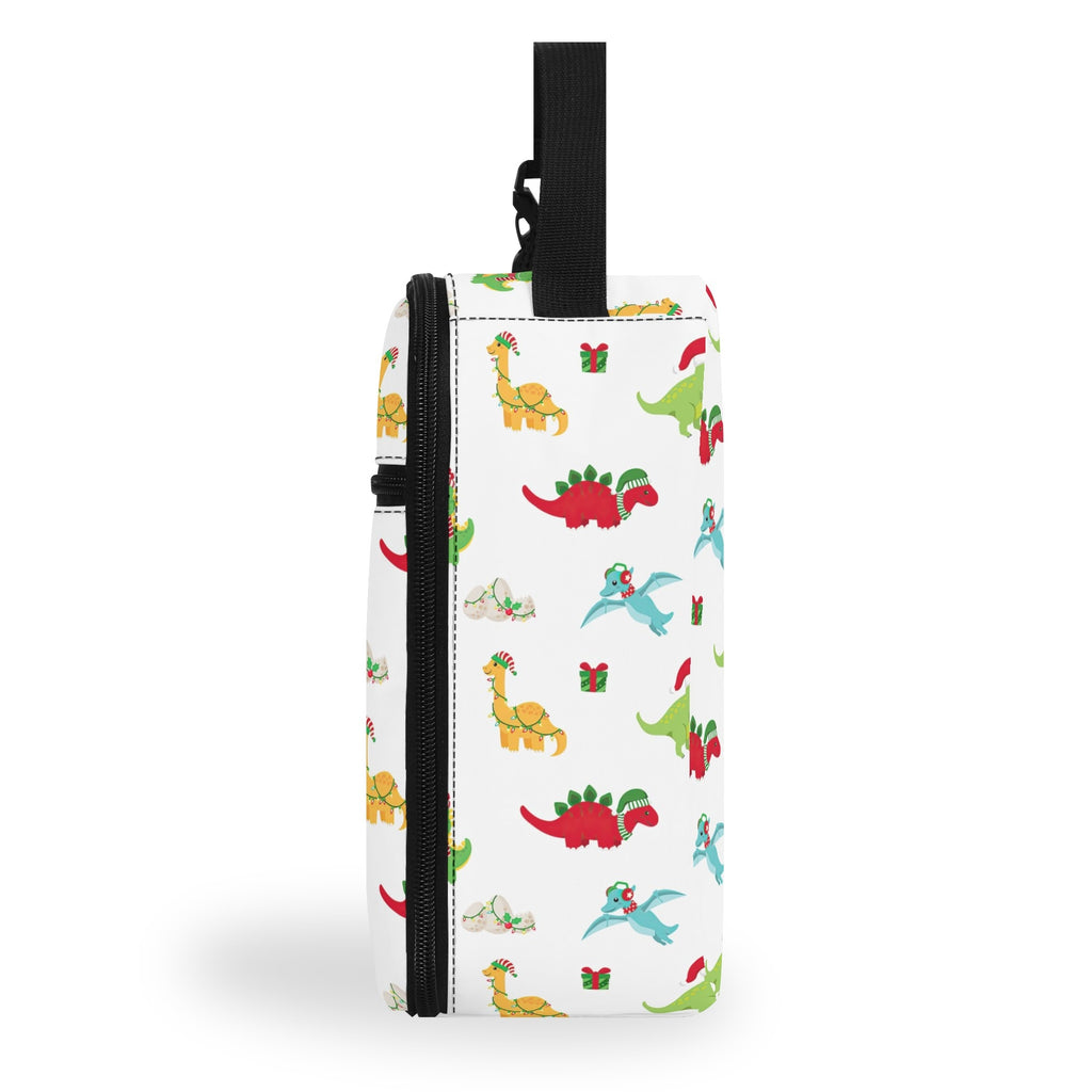 Dino Christmas Insulated Lunch Bag - Offbeat Sweetie