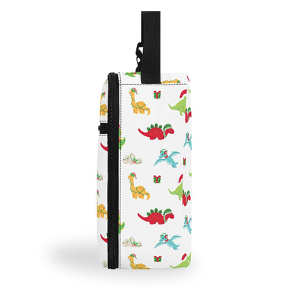 Dino Christmas Insulated Lunch Bag - Offbeat Sweetie
