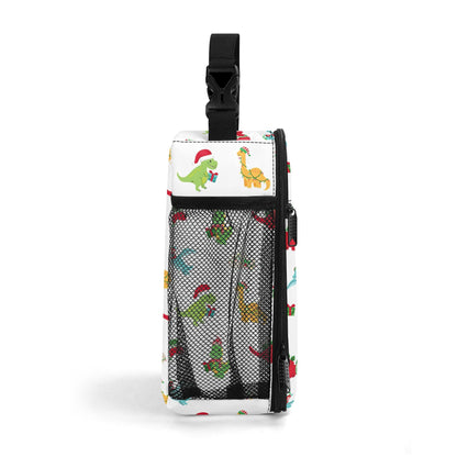 Dino Christmas Insulated Lunch Bag - Offbeat Sweetie