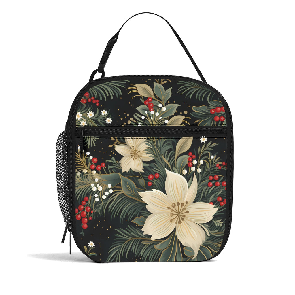 Christmas Flora Insulated Lunch Bag - Offbeat Sweetie