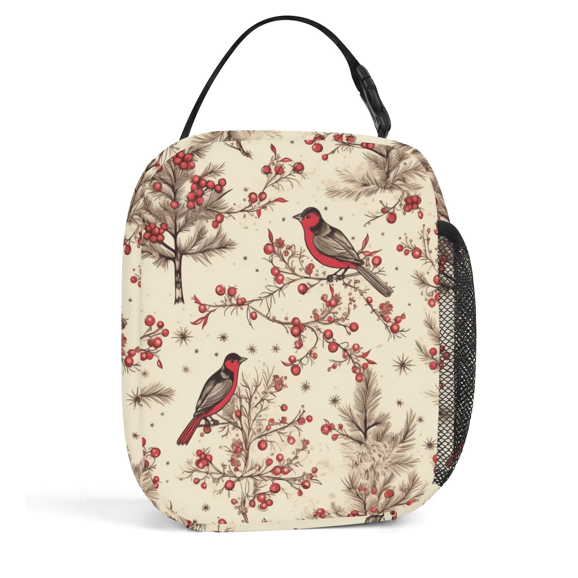 Christmas Birds Insulated Lunch Bag - Offbeat Sweetie