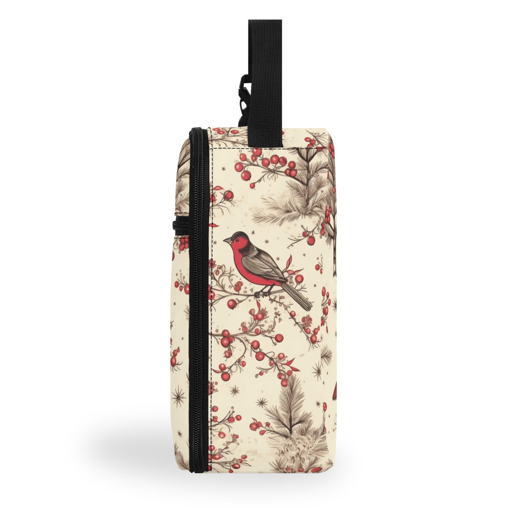 Christmas Birds Insulated Lunch Bag - Offbeat Sweetie