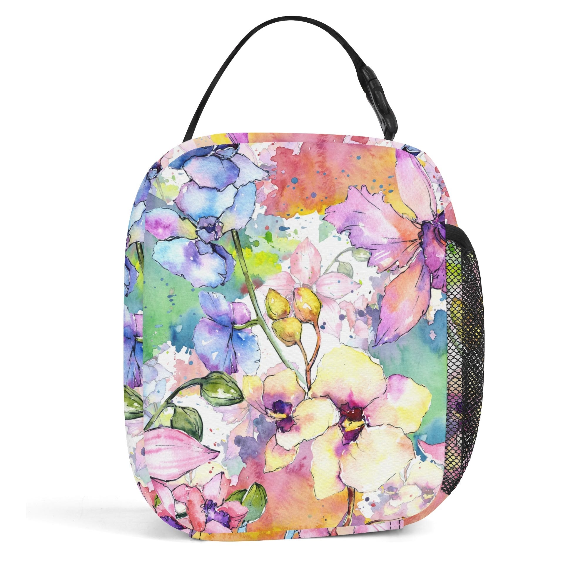 Watercolour Flowers Insulated Lunch Bag - Offbeat Sweetie