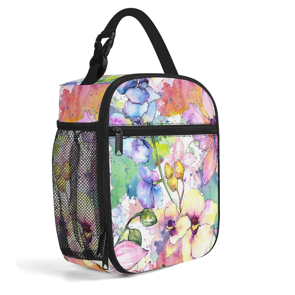 Watercolour Flowers Insulated Lunch Bag - Offbeat Sweetie