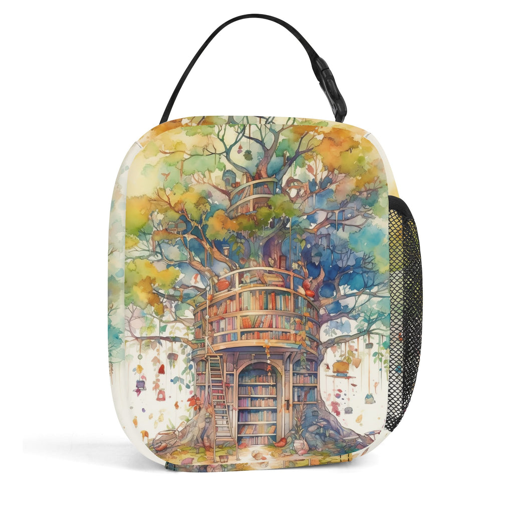 Tree Library Insulated Lunch Bag - Offbeat Sweetie