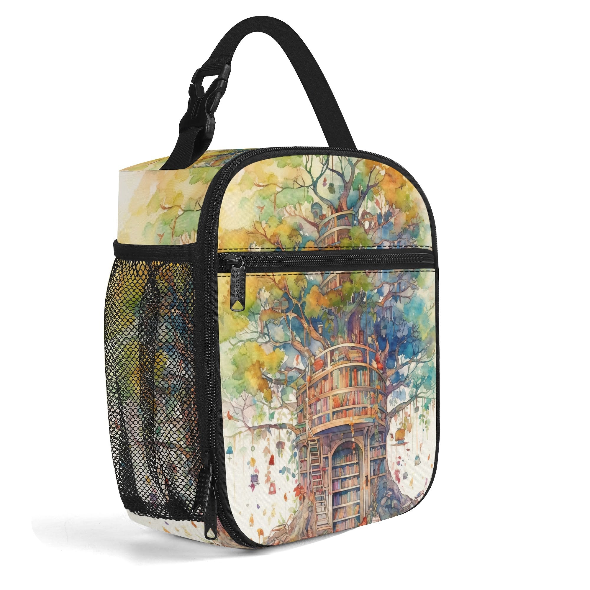 Tree Library Insulated Lunch Bag - Offbeat Sweetie