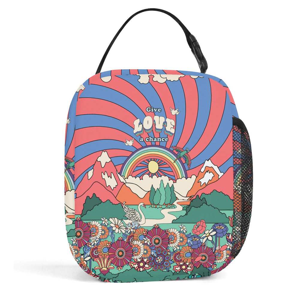 Peace And Love Insulated Lunch Bag - Offbeat Sweetie