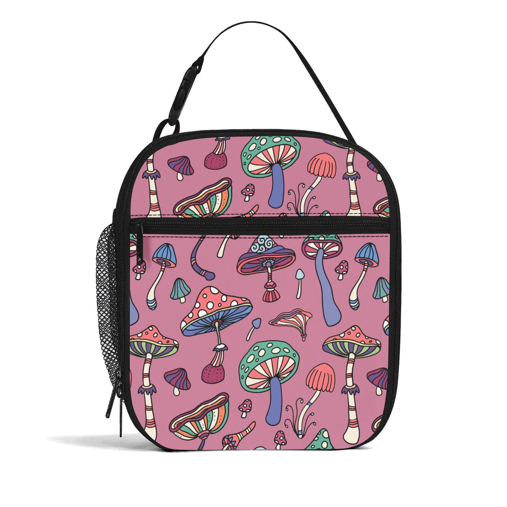 Retro Mushrooms Insulated Lunch Bag - Offbeat Sweetie