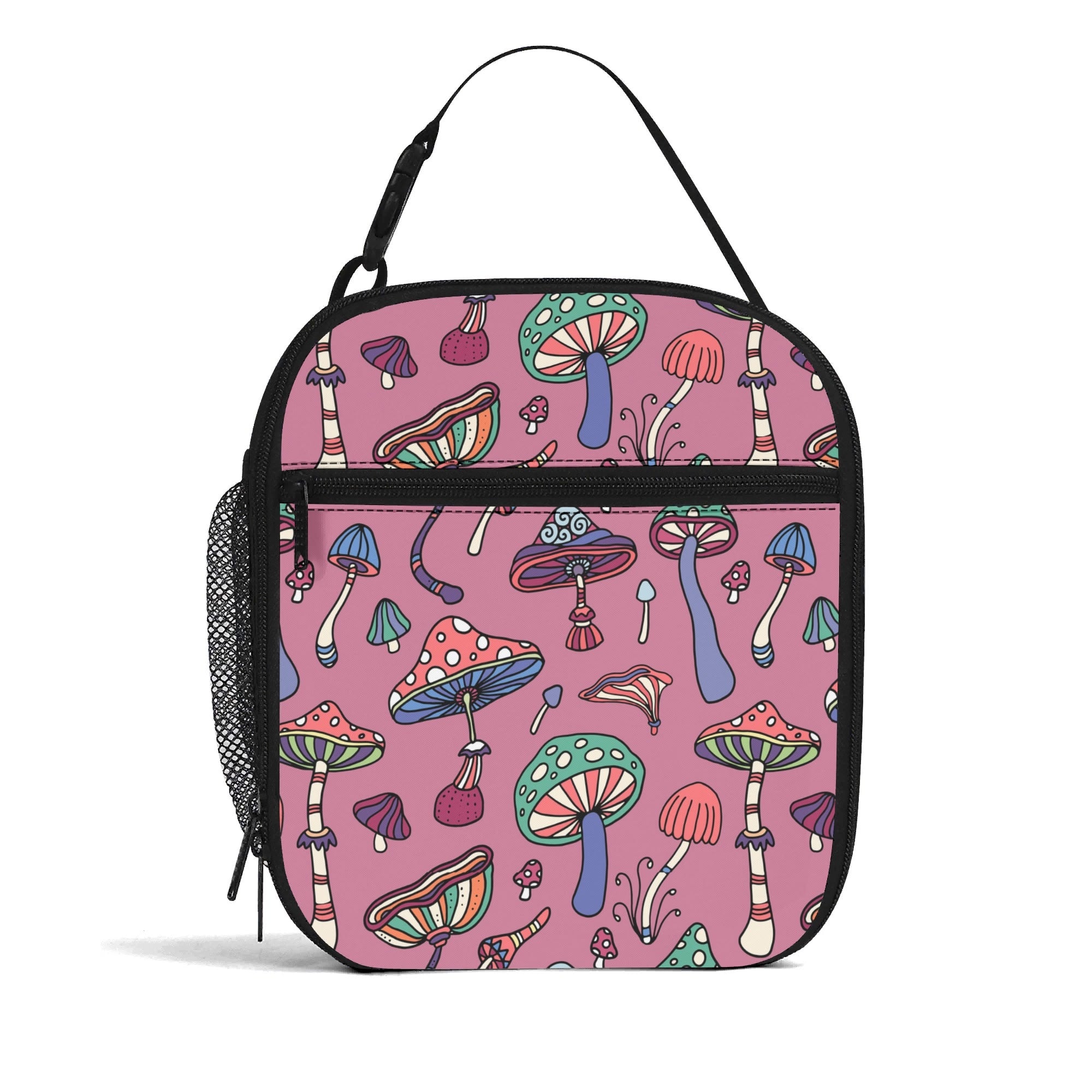 Retro Mushrooms Insulated Lunch Bag - Offbeat Sweetie