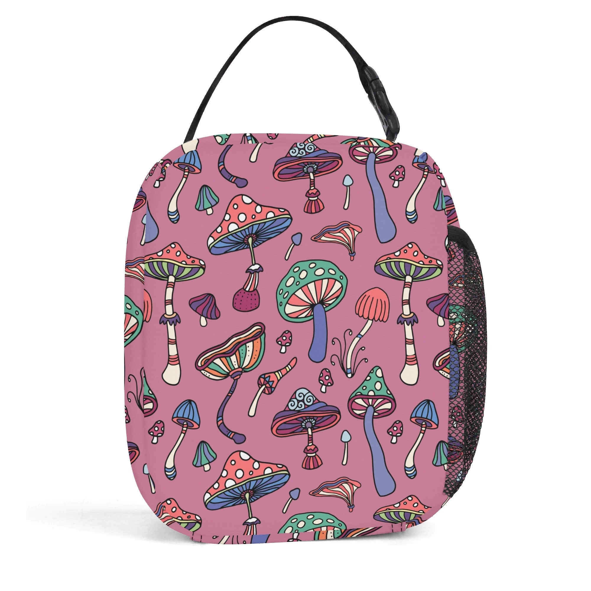 Retro Mushrooms Insulated Lunch Bag - Offbeat Sweetie