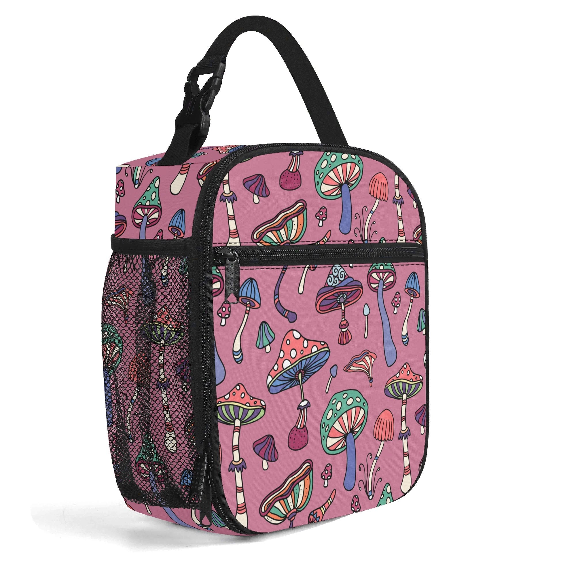 Retro Mushrooms Insulated Lunch Bag - Offbeat Sweetie