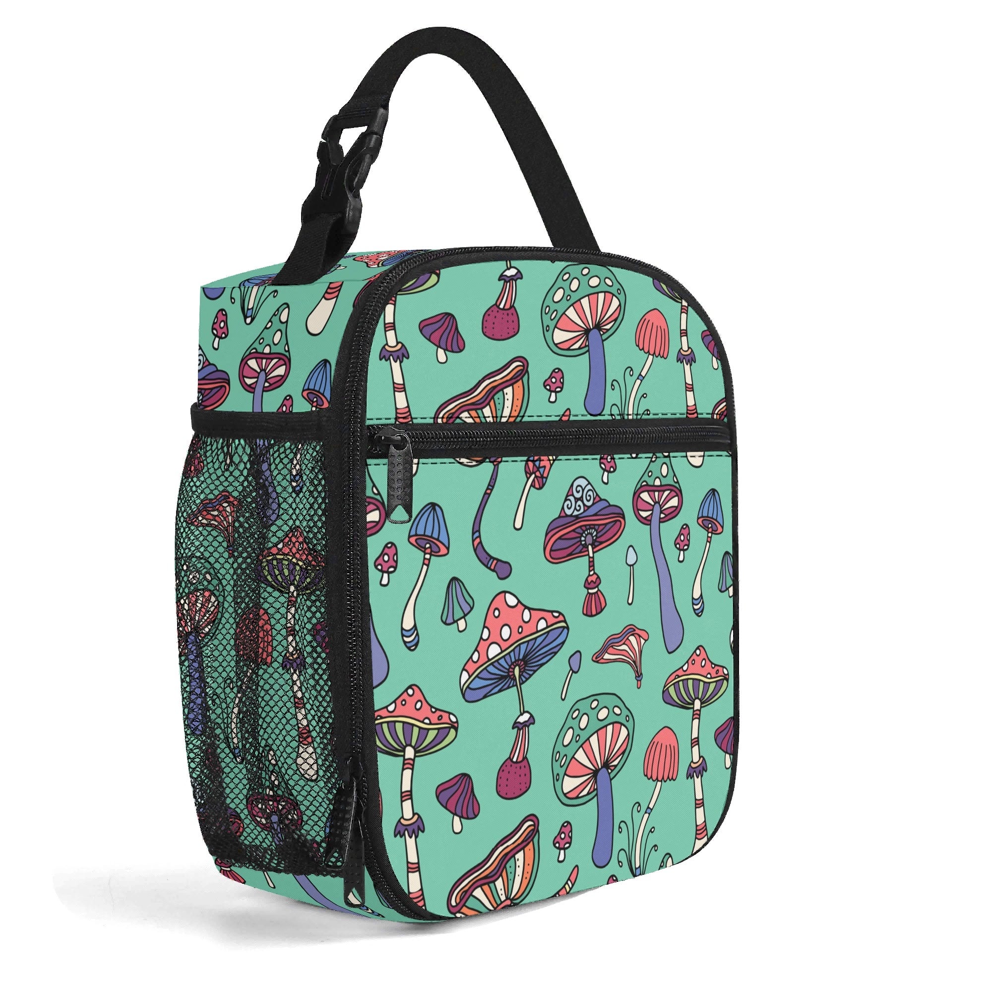 Funky Mushrooms Insulated Lunch Bag - Offbeat Sweetie