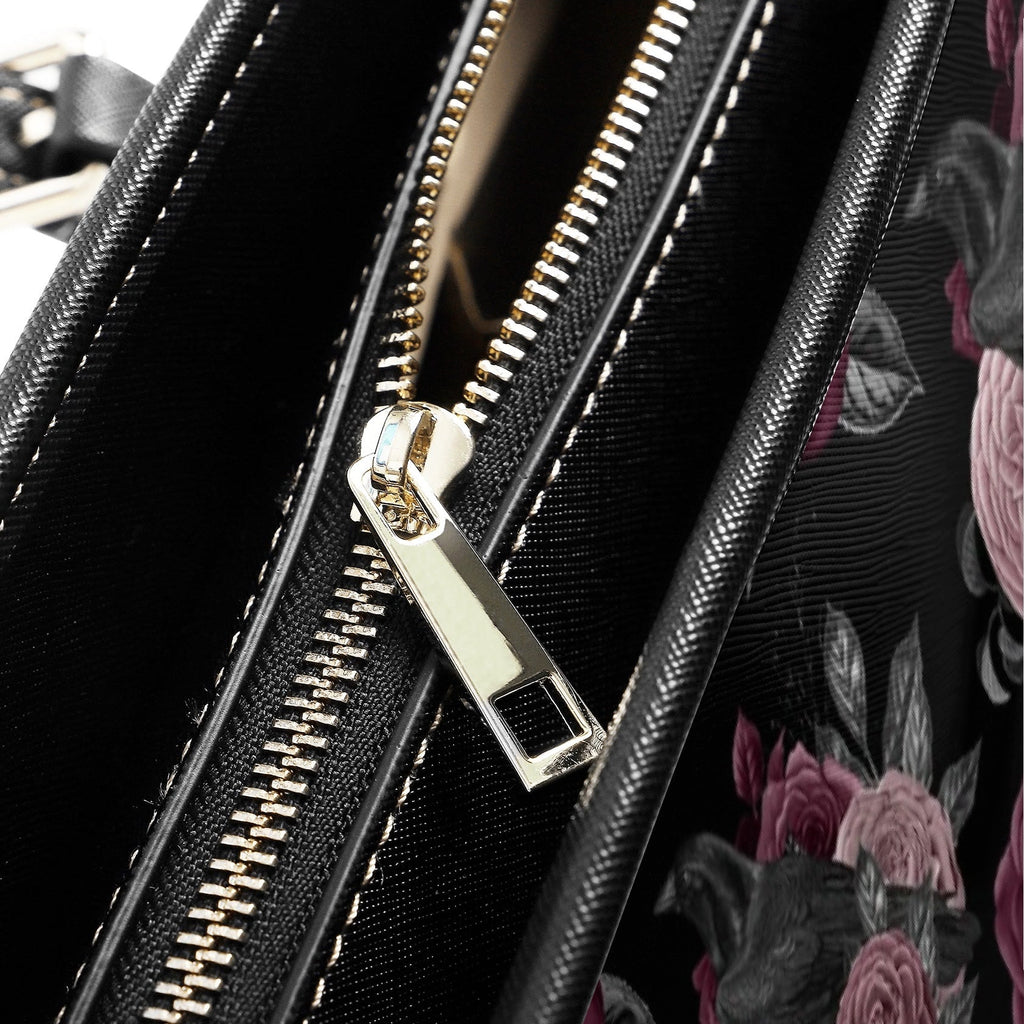 Crows And Roses Tote Bag - Offbeat Sweetie