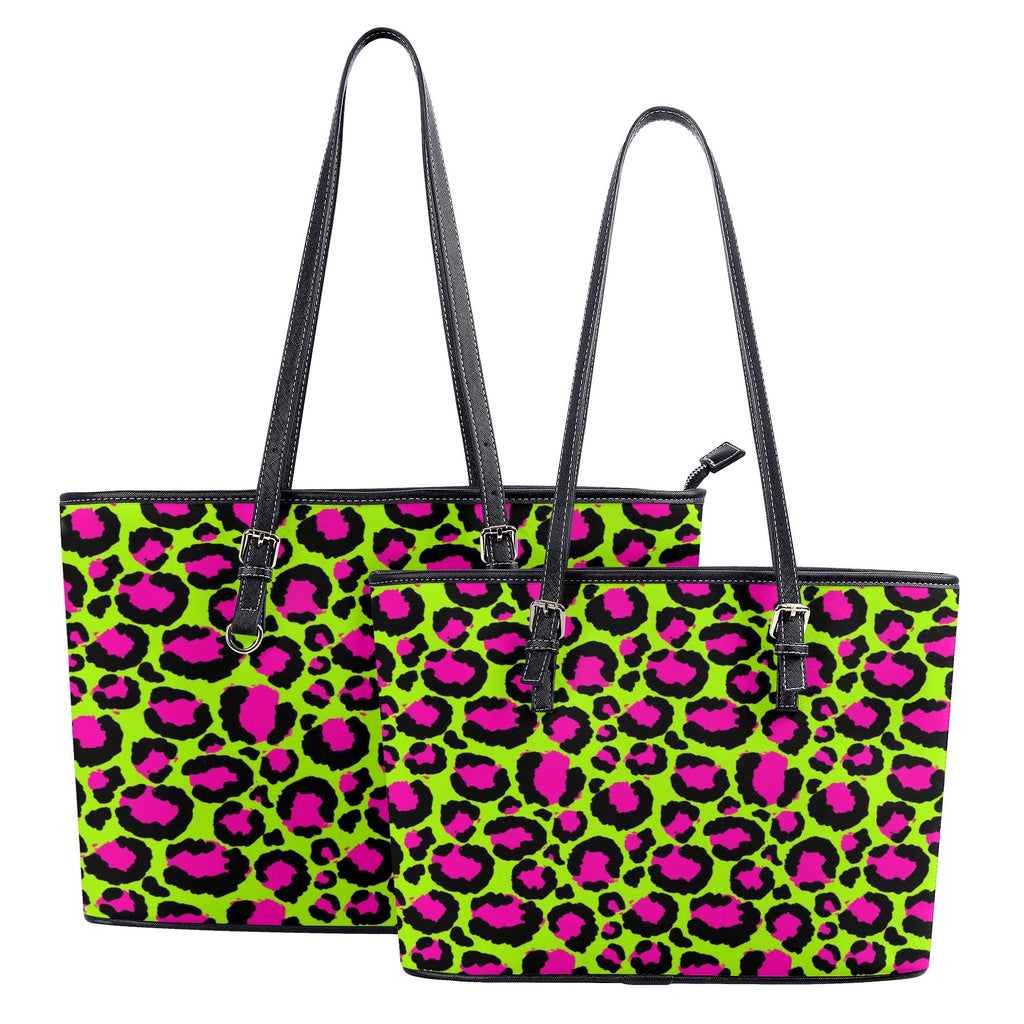 Neon Leopard Tote Bag - Offbeat Sweetie