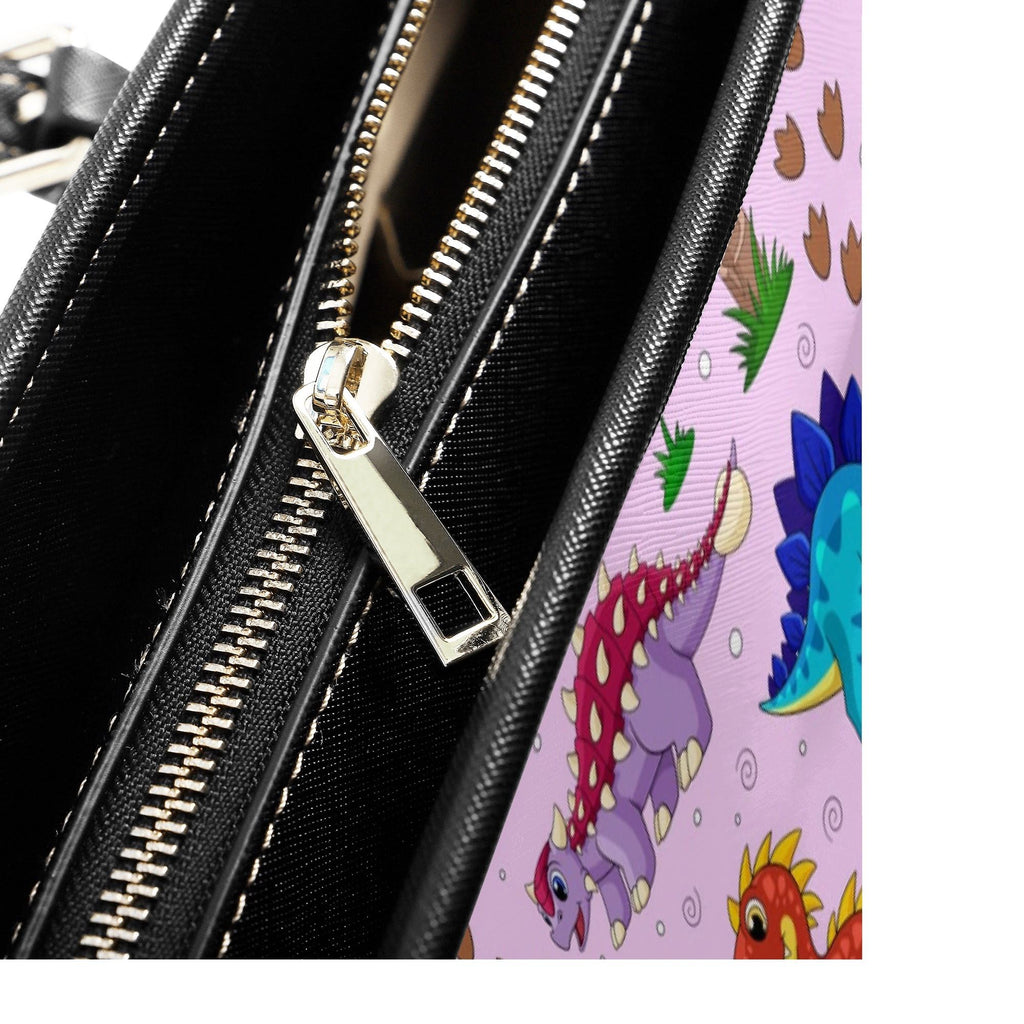 Pink And Blue Mismatched Baby Dinos Tote Bag - Offbeat Sweetie