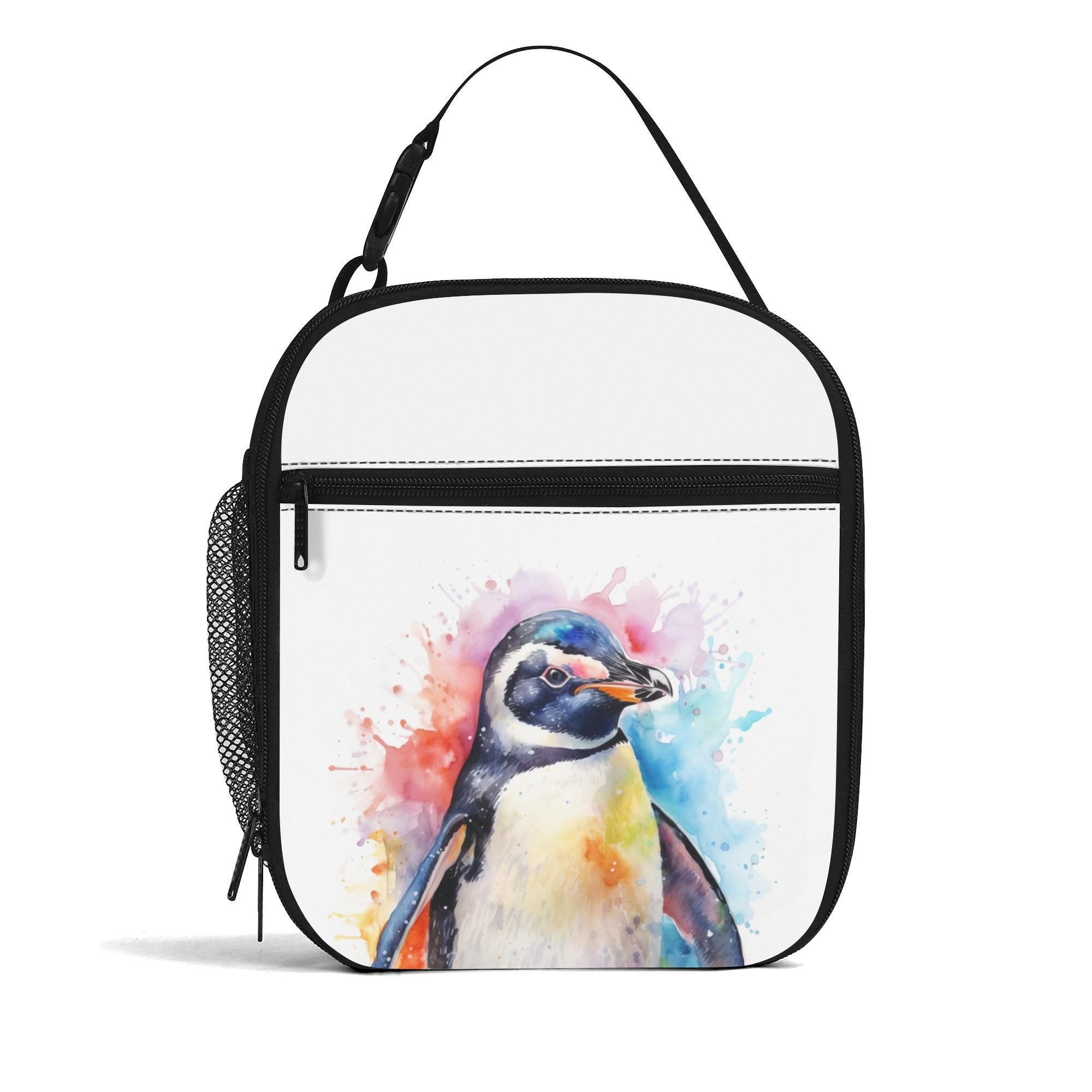 Watercolour Penguin Insulated Lunch Bag - Offbeat Sweetie