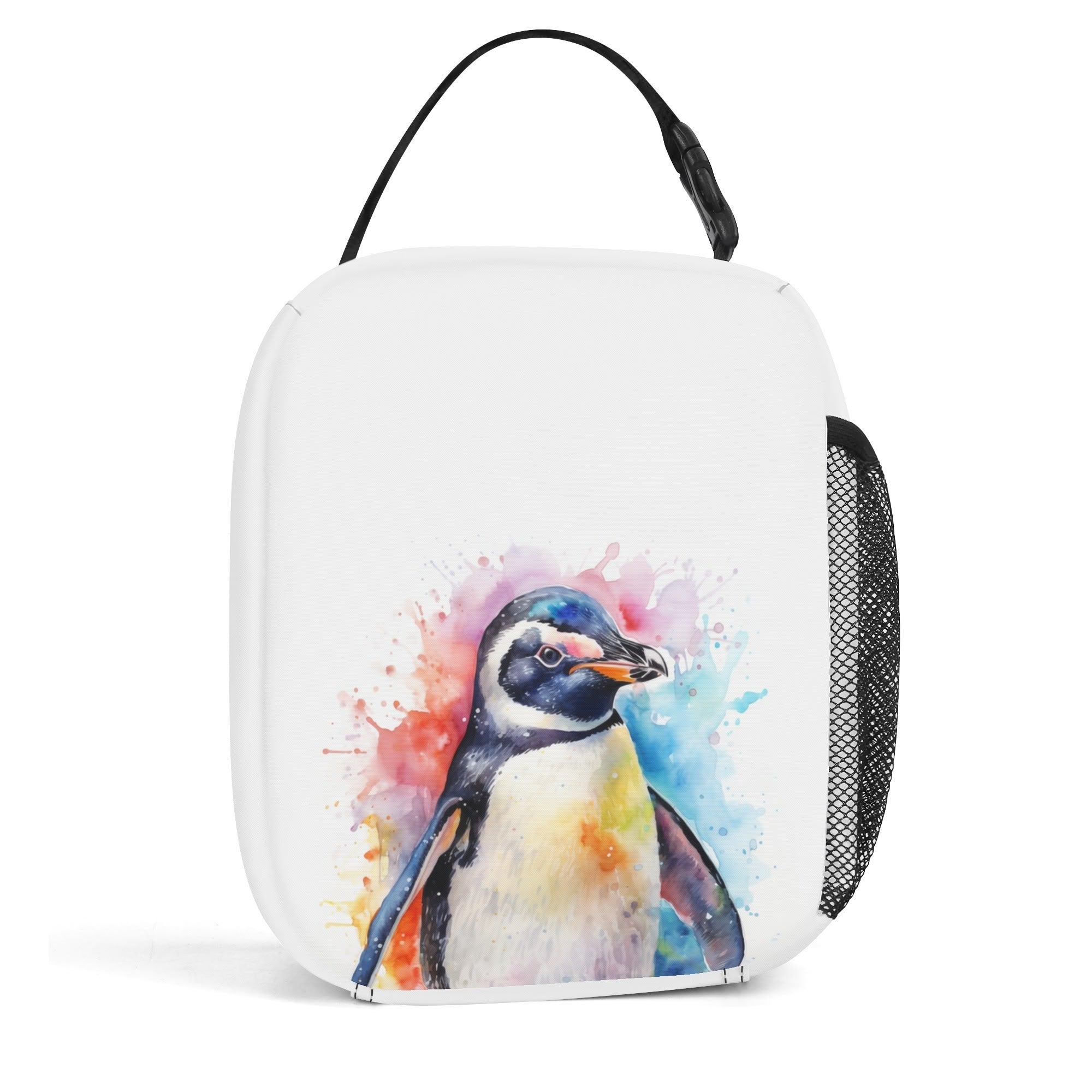 Watercolour Penguin Insulated Lunch Bag - Offbeat Sweetie