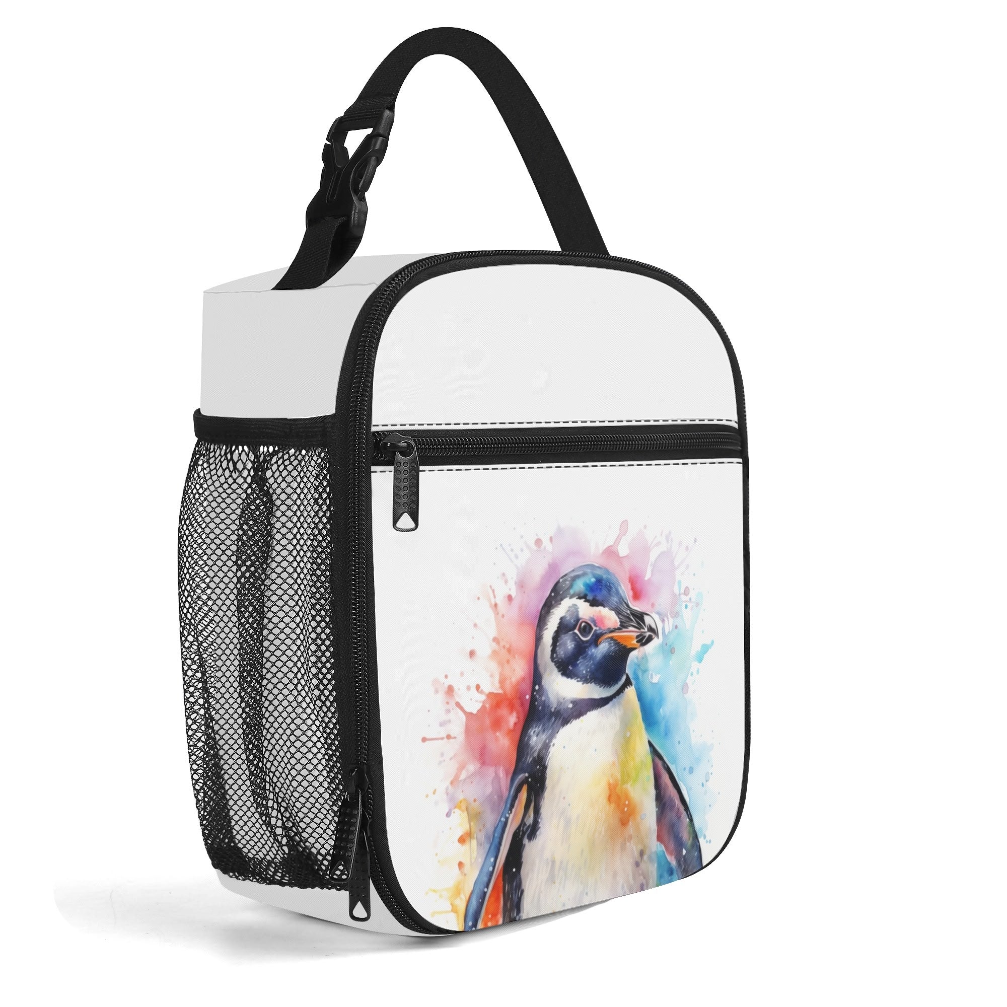 Watercolour Penguin Insulated Lunch Bag - Offbeat Sweetie