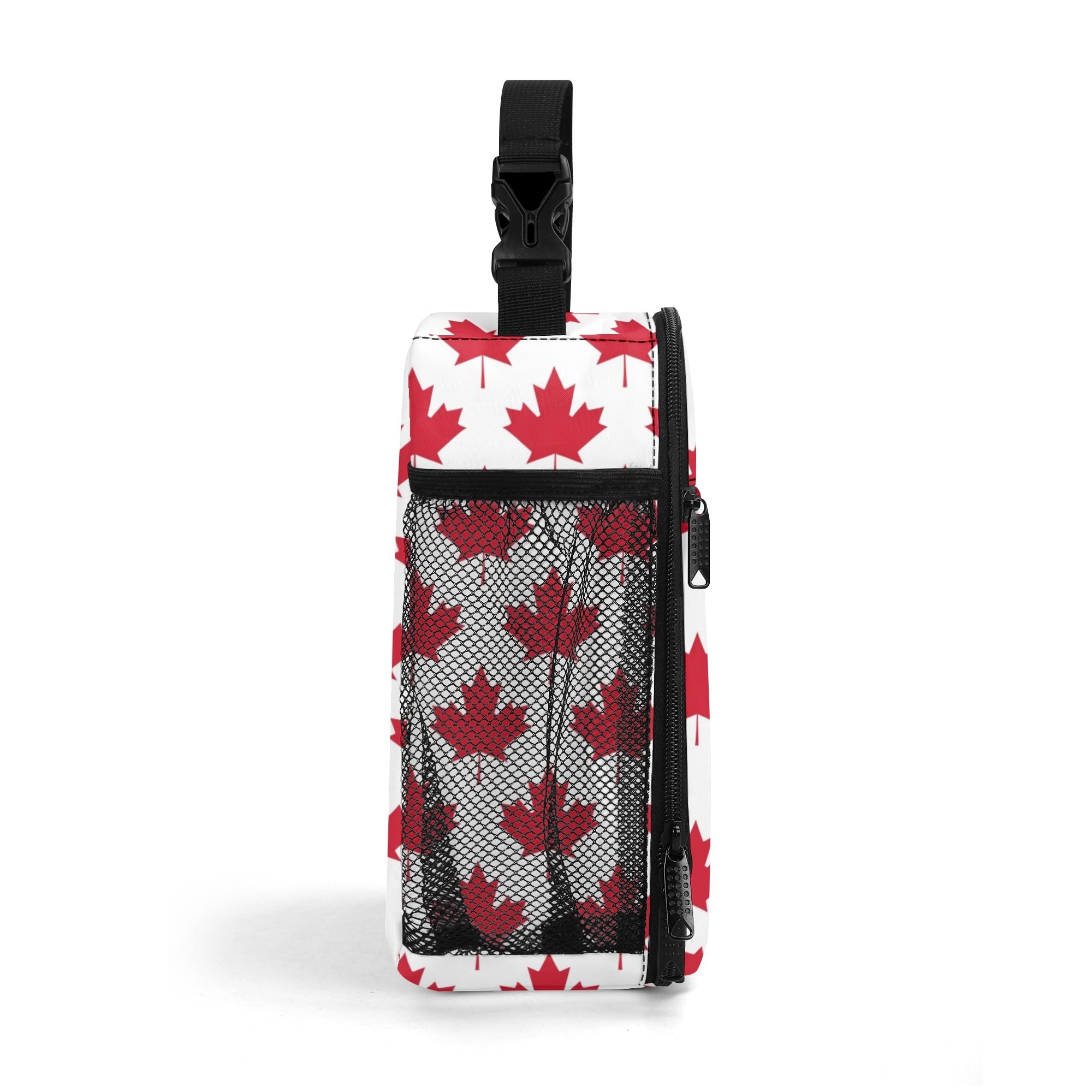Maple Leaves White Insulated Lunch Bag - Offbeat Sweetie