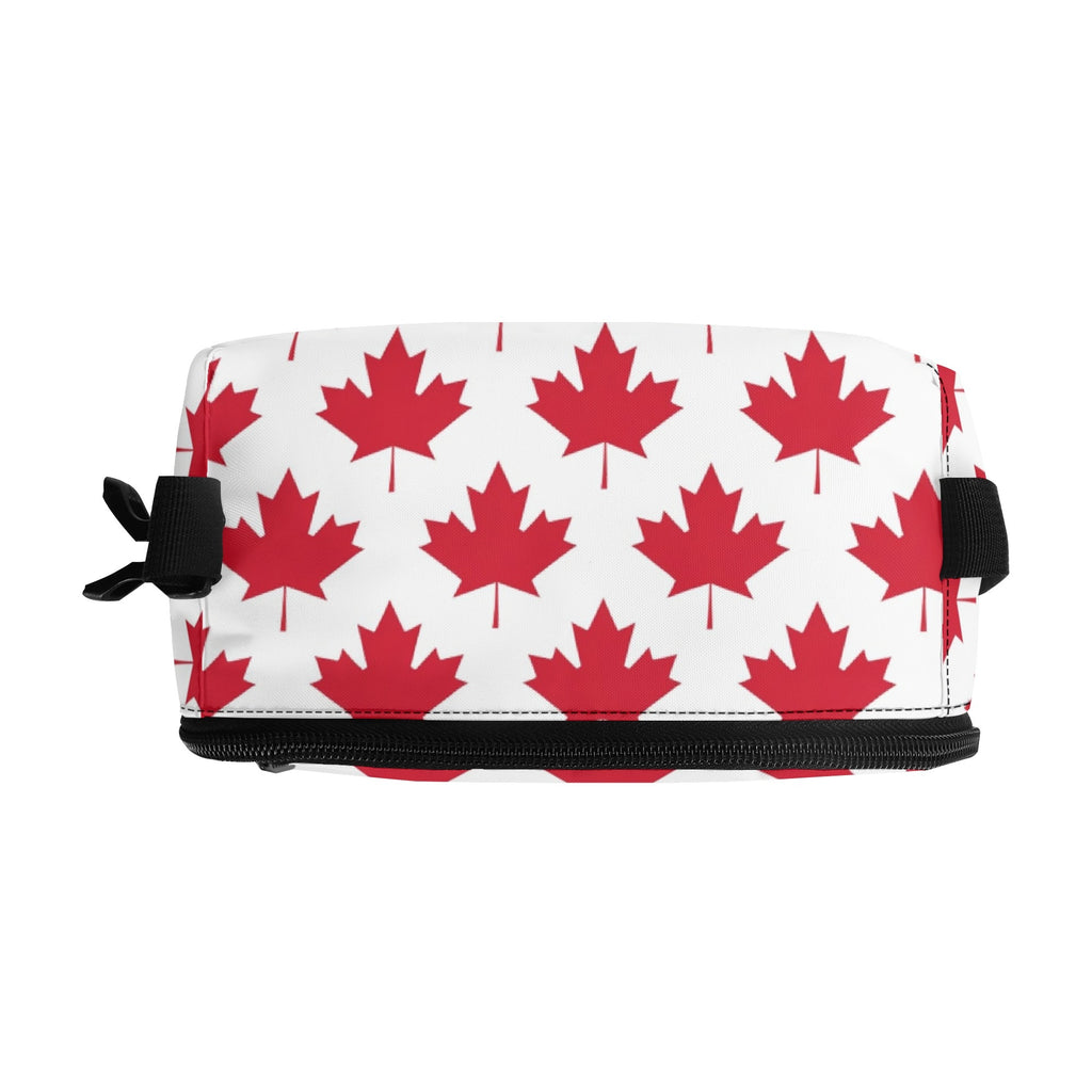 Maple Leaves White Insulated Lunch Bag - Offbeat Sweetie