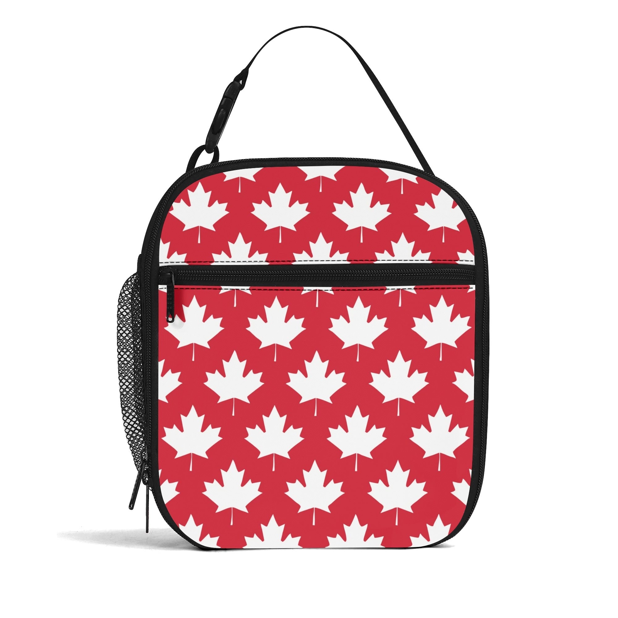 Maple Leaves Red Insulated Lunch Bag - Offbeat Sweetie